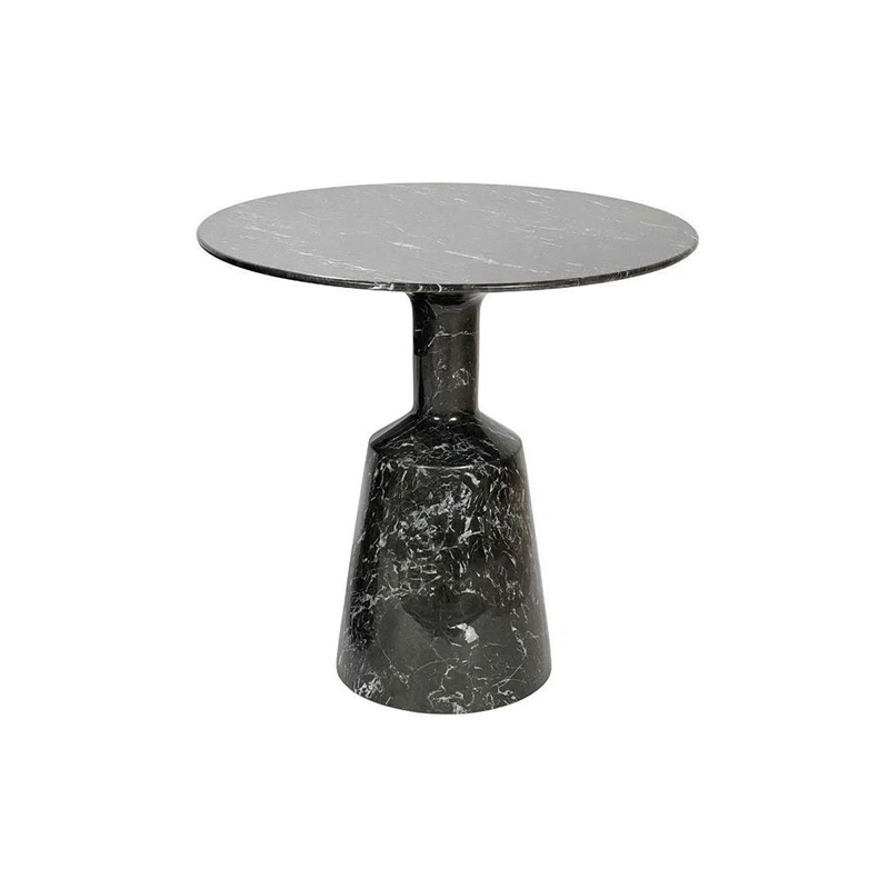  Bàn side tab đá đen vân trắng hình trụ chai nguyên khối BC206