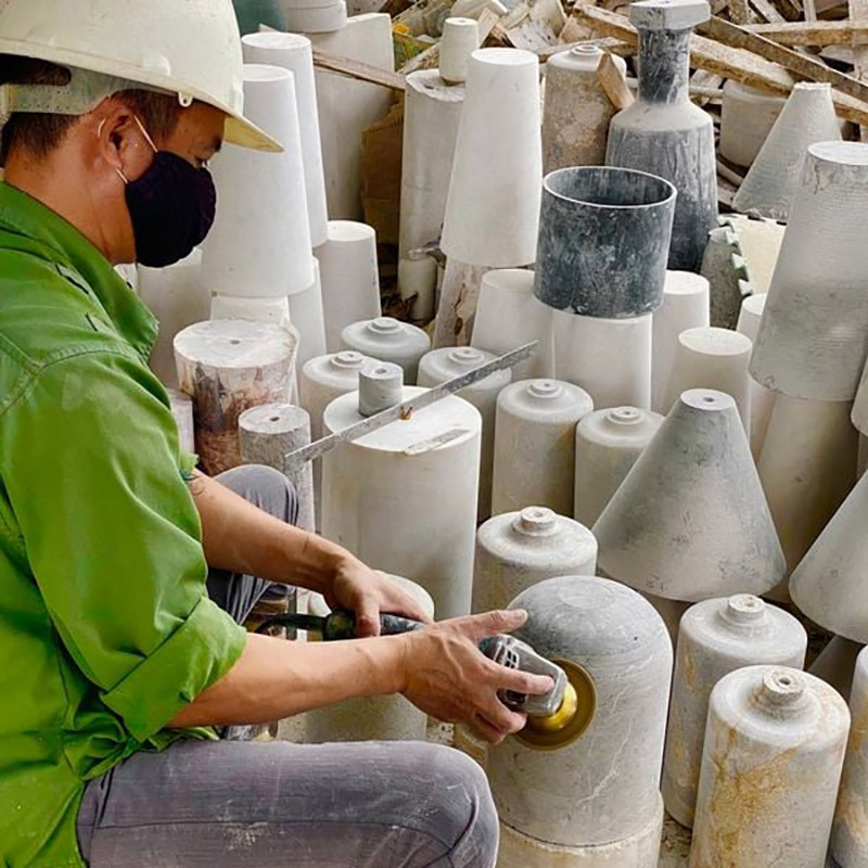 Bàn tab đá trang trí đế đá đen, mặt sắt sơn tĩnh điện BC322