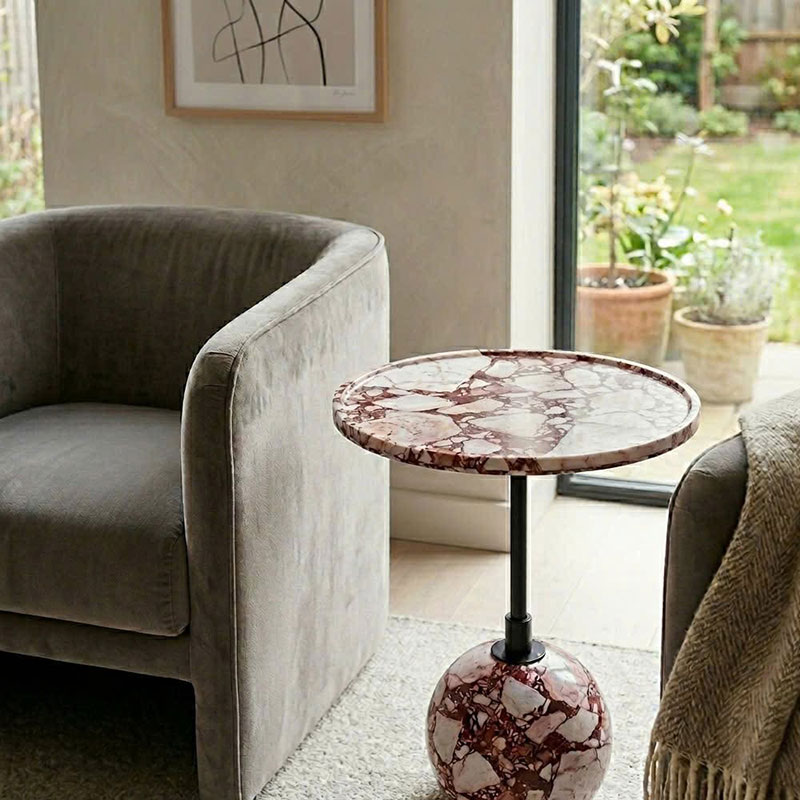 Bàn tab sofa đá Cẩm Thạch tự nhiên thiết kế độc đáo BC618