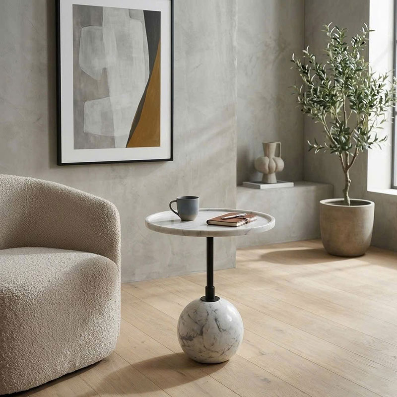 Bàn tab sofa đá Cẩm Thạch tự nhiên thiết kế độc đáo BC618