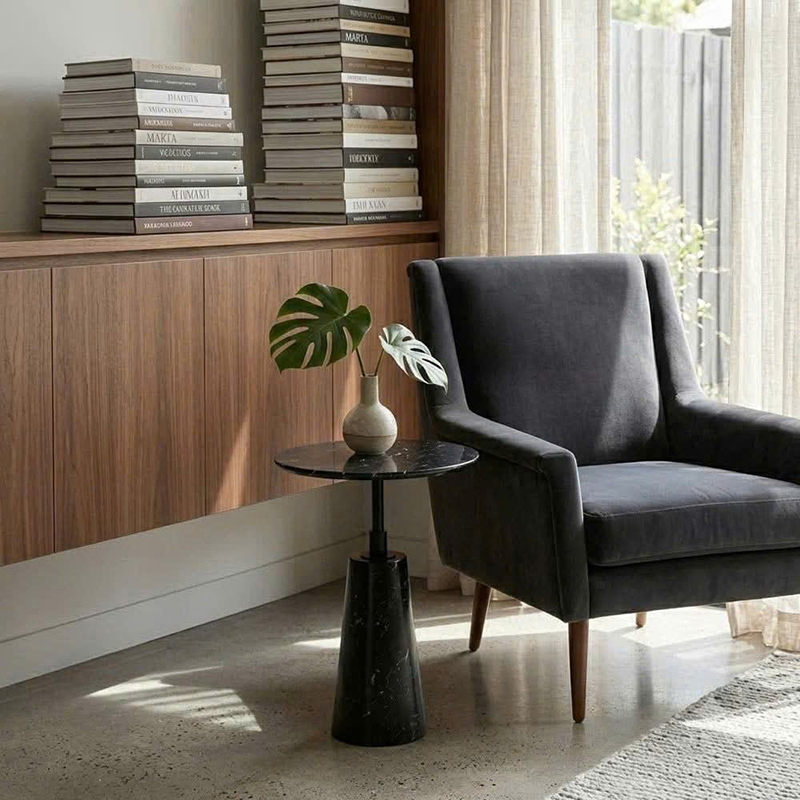 Bàn Tab Sofa đá Cẩm Thạch tự nhiên thiết kế hiện đại BC427