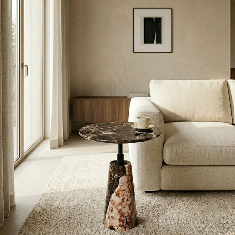 Bàn Tab Sofa đá Cẩm Thạch tự nhiên thiết kế hiện đại BC427