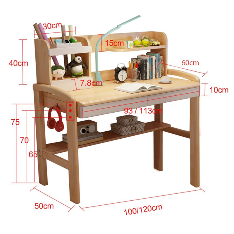 Bàn học sinh tiểu học bằng gỗ sồi tự nhiên BH646