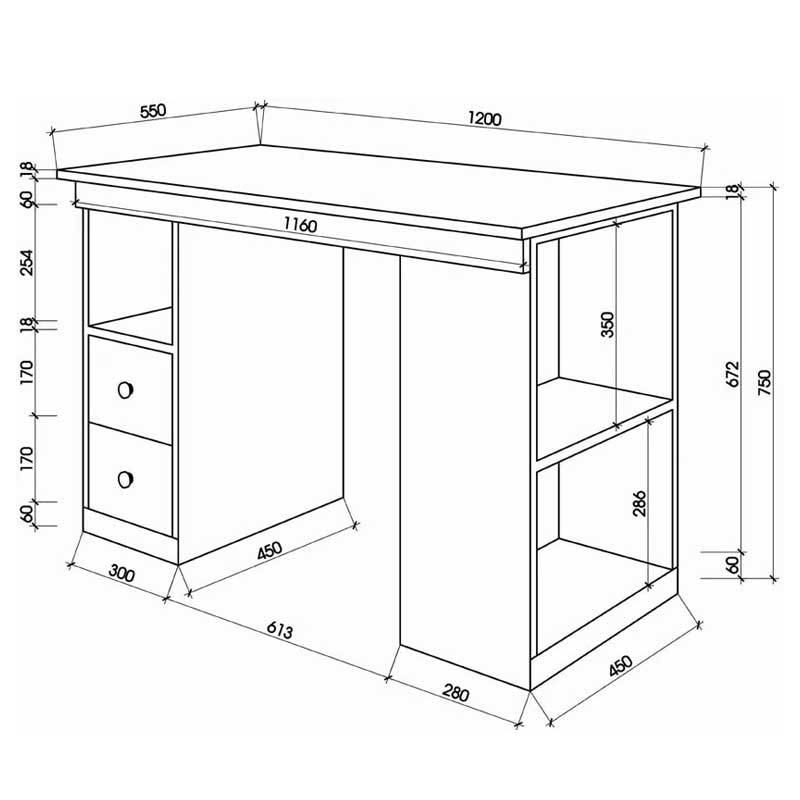 Bàn học tại nhà phong cách hiện đại trẻ trung BH363