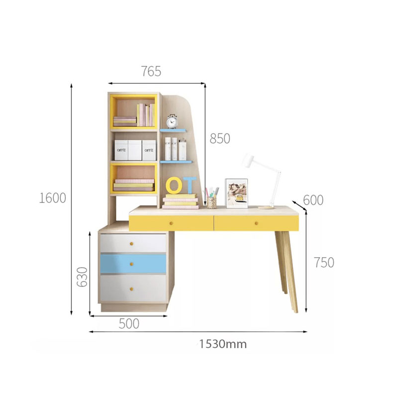 Bàn học thiết kế đẹp màu sắc nổi bật BH357