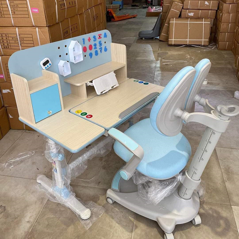 Bộ bàn ghế chống gù chống cận cao cấp cho bé, điều chỉnh tư thế ngồi chuẩn BH223