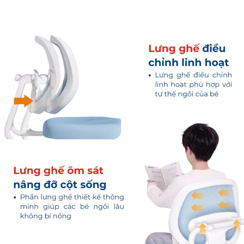 Ghế ngồi học cho bé Y19 đệm ghế dày, êm ái giúp bé ngồi học thoải mái hơn BH007