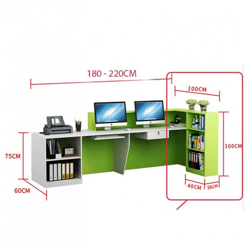 Bàn lễ tân gỗ MDF thiết kế hiện đại tiện dụng BQ606