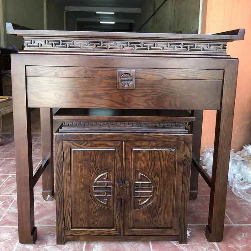 Bàn thờ, án gian thờ kích thước 127cmx107cmx61cm BO647