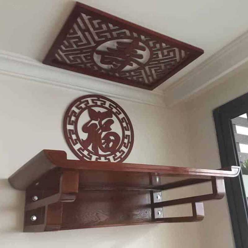 Bàn thờ treo tường gỗ sồi giá rẻ BO689 