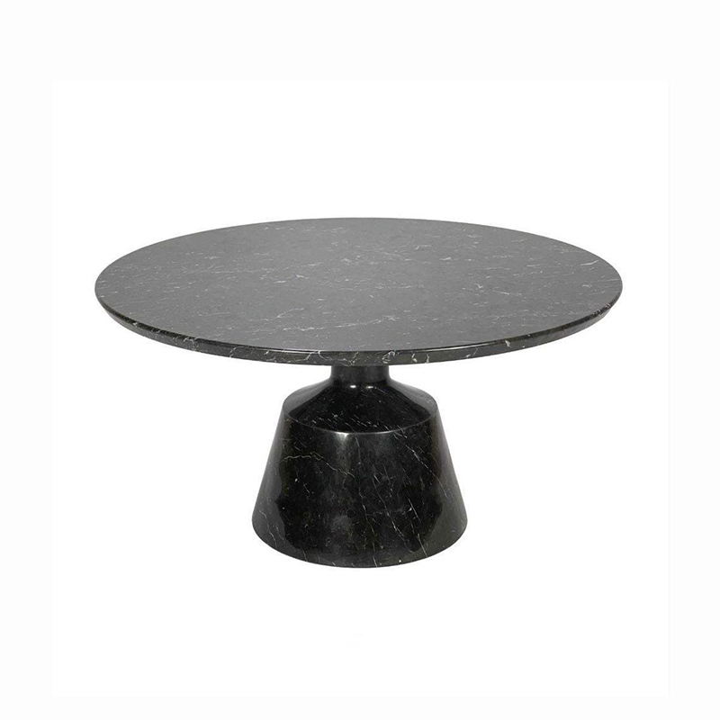 Bàn trà đế đá hình chai nguyên khối, mặt đá tự nhiên BT943