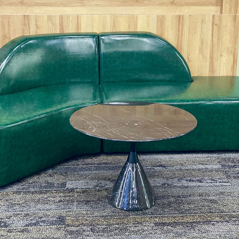 Bàn trà đế đá nguyên khối kết hợp trụ sắt sơn tĩnh điện BT944