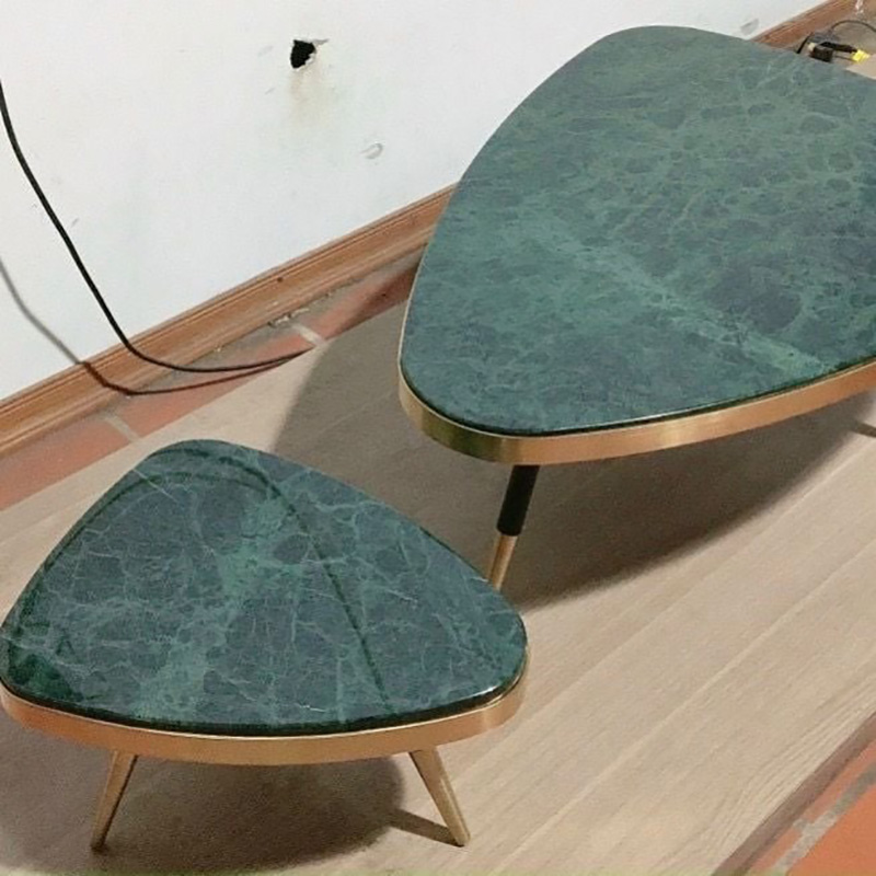 Bàn trà đôi mặt đá tự nhiên thiết kế sang trọng, tinh tế BT946