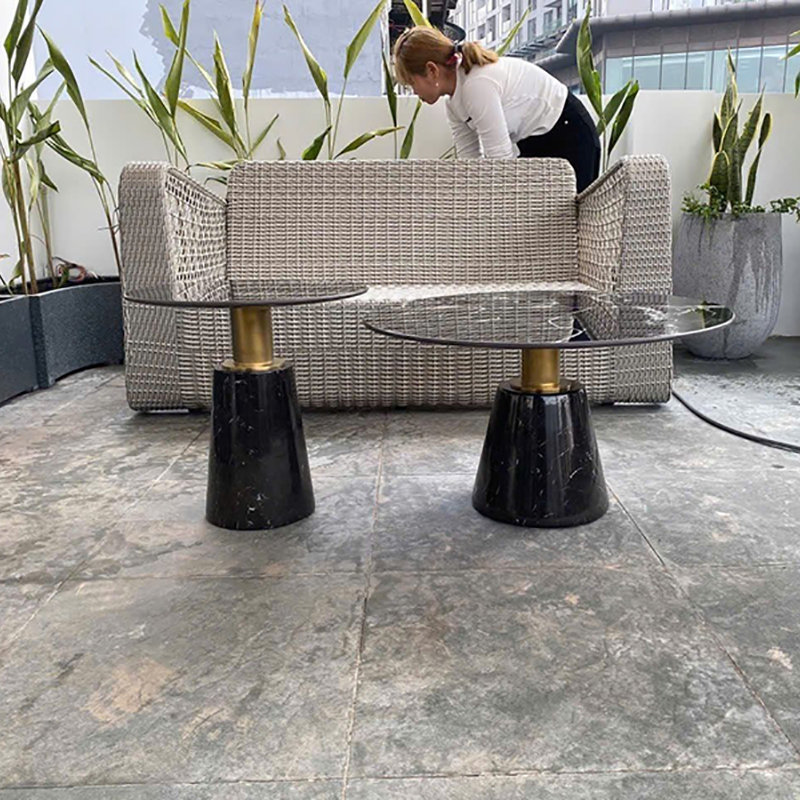 Bàn trà sofa đá Cẩm Thạch nguyên khối tuyệt tác sang trọng cho phòng khách BT945