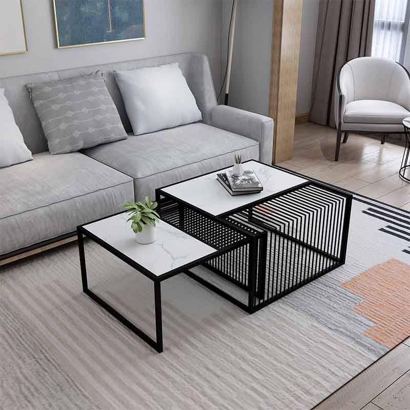 Bàn sofa đôi lồng được vào nhau mặt đá vân mây BT986