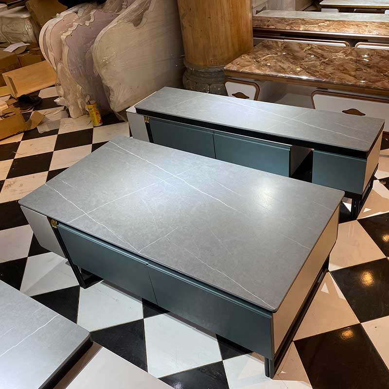 Bàn trà mặt đá Marble kiểu dáng mới đón đầu xu hướng BT954