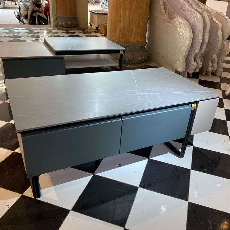 Bàn trà mặt đá Marble kiểu dáng mới đón đầu xu hướng BT954