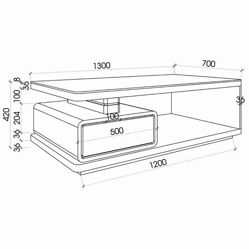 Bàn trà sofa gỗ công nghiệp kiểu dáng hiện đại BT955