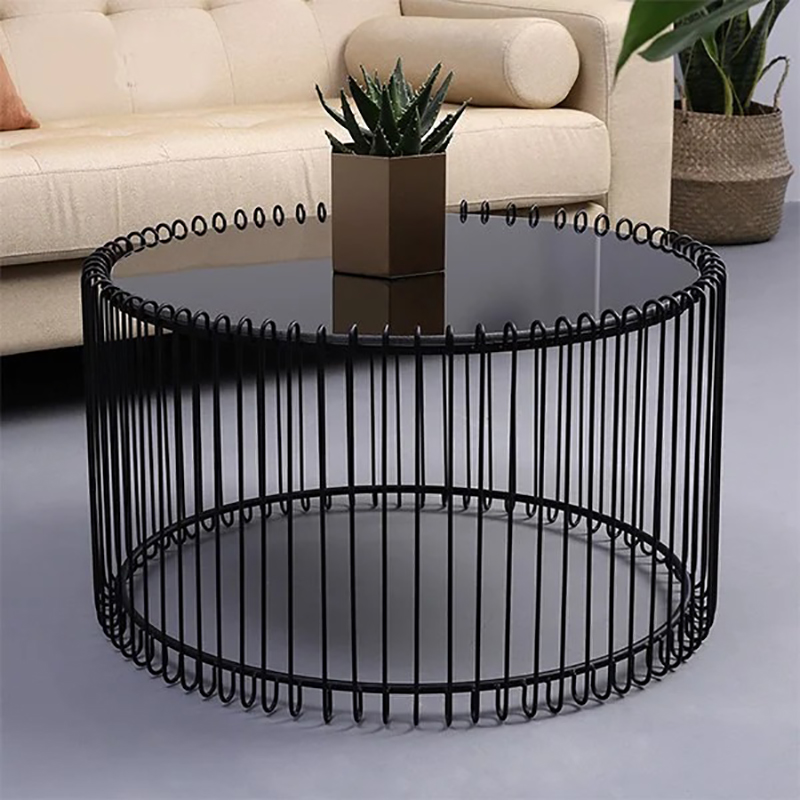 Bàn trà sofa lồng chim mặt kính cao cấp BT692