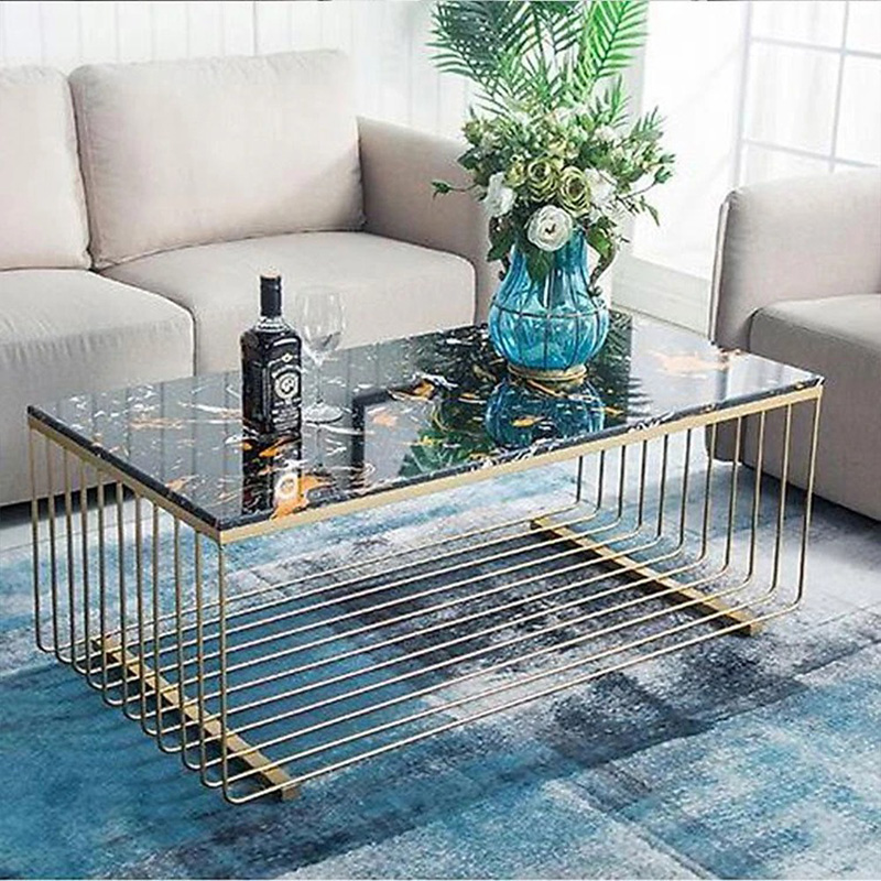 Bàn trà sofa mặt đá chữ nhật kích thước 50x100cm BT916