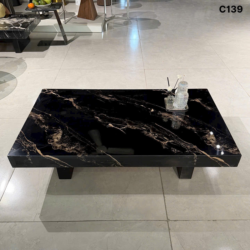 Bàn trà sofa phòng khách đá Cẩm Thạch KT 130cm x 75cm BT279