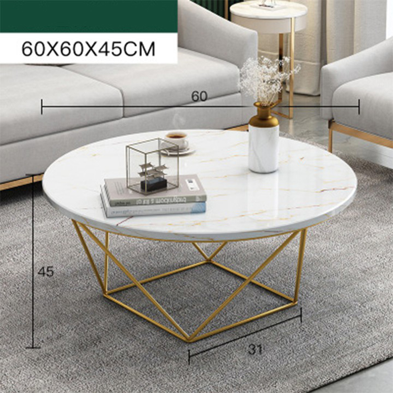 Bàn trà sofa tròn mặt đá vân mây BT910