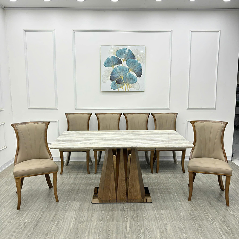 Bộ bàn ăn 6 ghế Tân Cổ Điển sang trọng đẳng cấp BO861