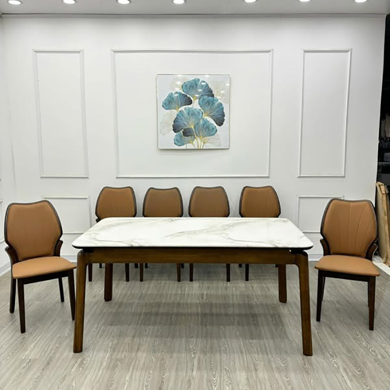 Bộ bàn ăn phong cách Tân Cổ Điển đơn giản mà sang trọng BO860