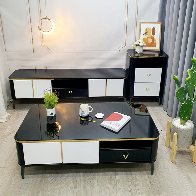 Combo bàn trà kệ tivi đồng bộ đẹp hiện đại CT223