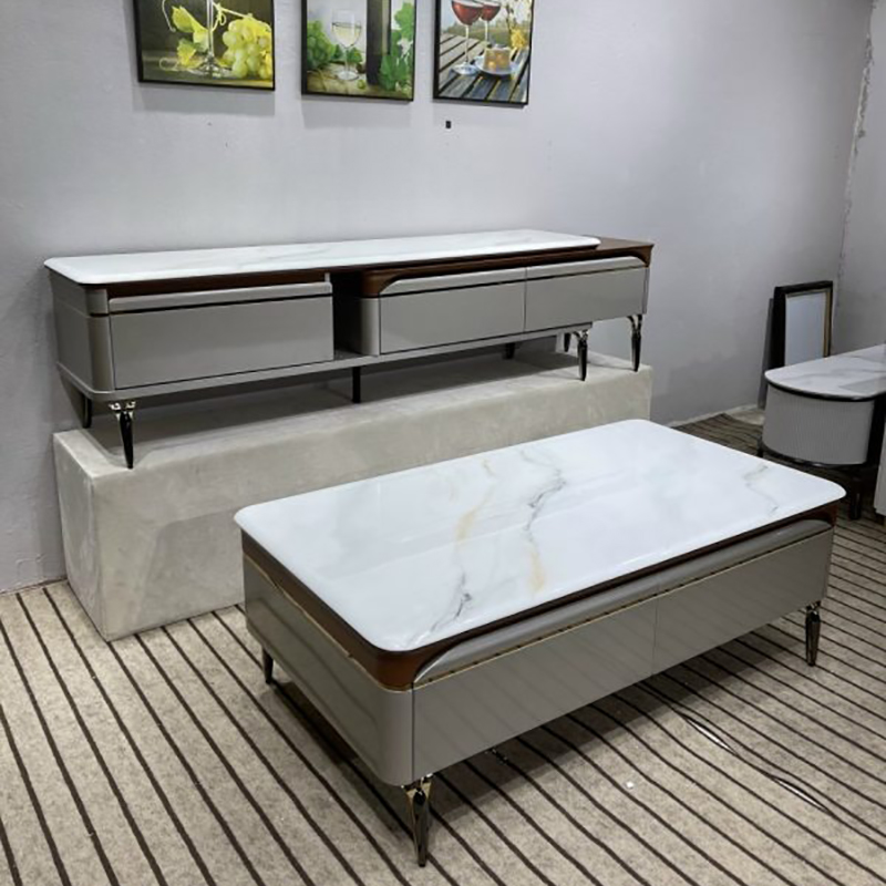 Combo bàn trà kệ tivi phòng khách hiện đại CT230