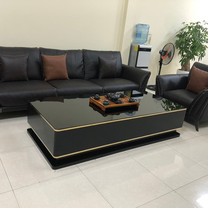 Combo bàn trà kết hợp kệ tivi màu đen sang trọng CT226