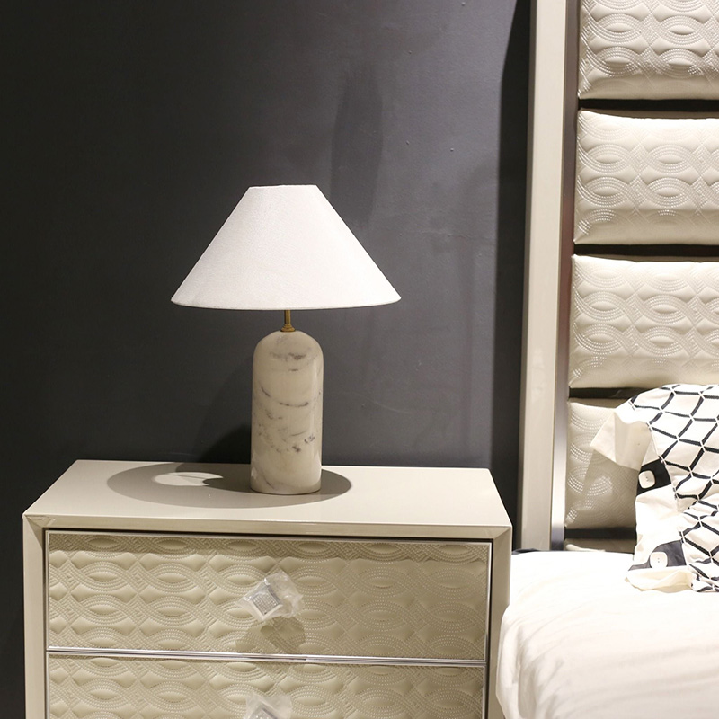 Đèn ngủ đẹp để bàn đá Cẩm Thạch Marble cao cấp DN003