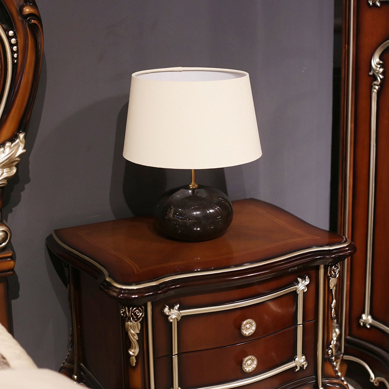 Đèn ngủ đẹp để bàn Marble luxury chân đá tự nhiên DN001