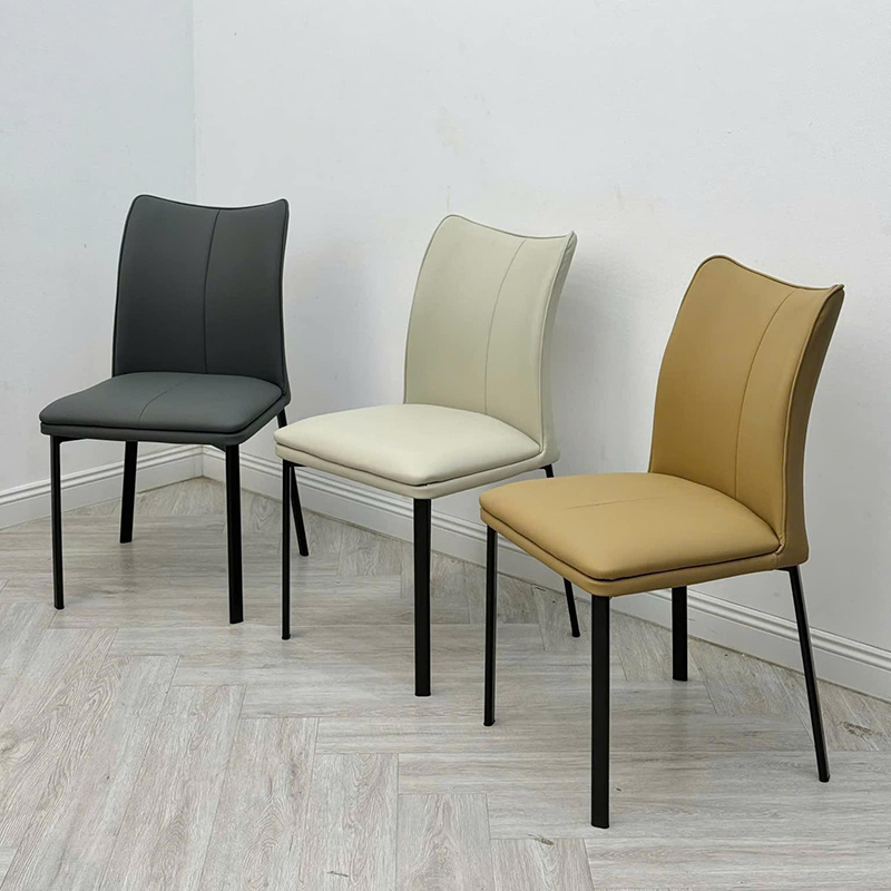 Ghế ăn Desi gia đình nhà hàng lưng tựa bọc da sang trọng GA400
