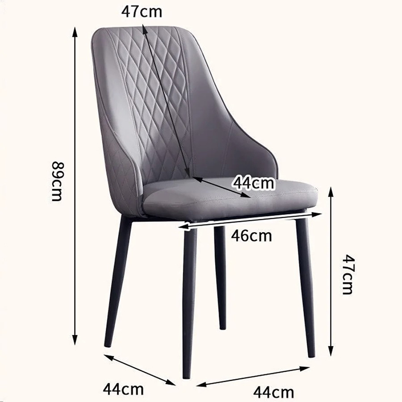 Ghế ăn Vanity mặt đệm da công nghiệp chân sắt bọc núm đồng GA512