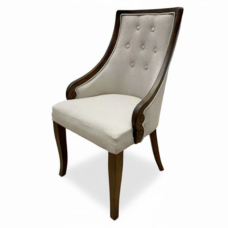 Ghế Amber nhà hàng cafe gỗ Sồi nệm bọc vải GA127