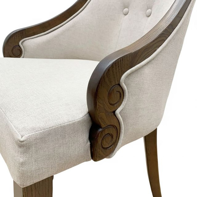 Ghế Amber nhà hàng cafe gỗ Sồi nệm bọc vải GA127