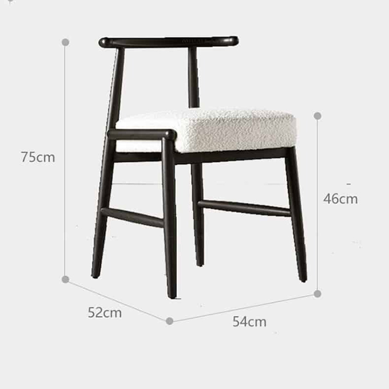 Ghế ăn gỗ sồi đệm lông cừu kiểu dáng tối giản GA120