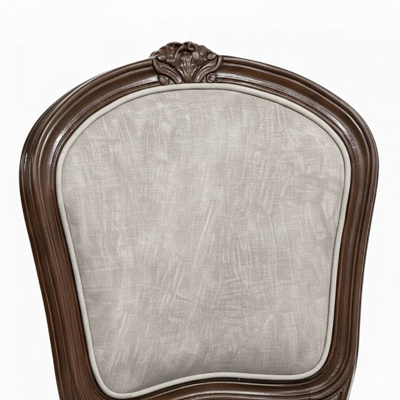 Ghế Louis bông mai không tay gỗ cao su bọc da GA130