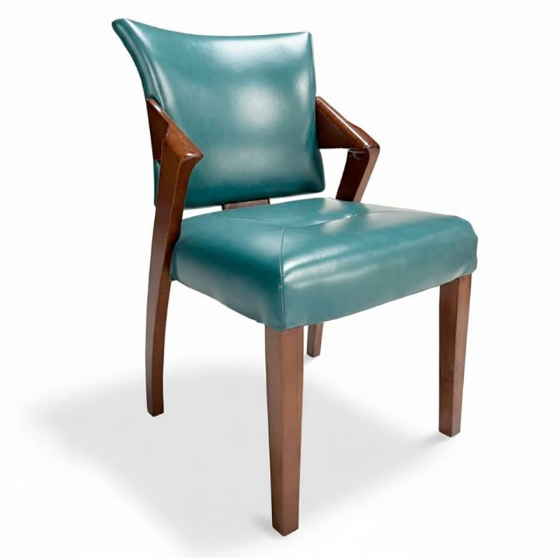 Ghế Wooden gỗ tần bì bọc da decor nhà hàng, cafe GA139