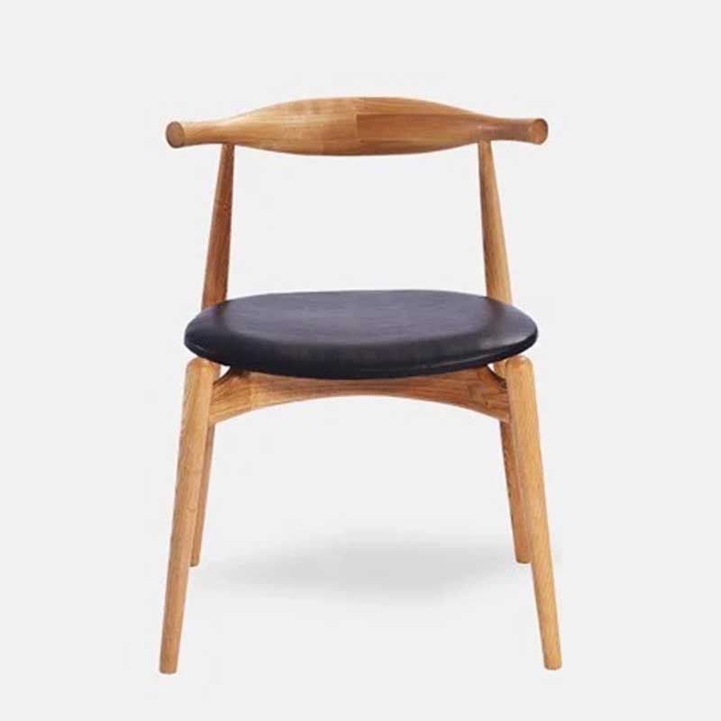 Ghế ăn, ghế cafe Elbow gỗ sồi mặt ghế tròn GA610
