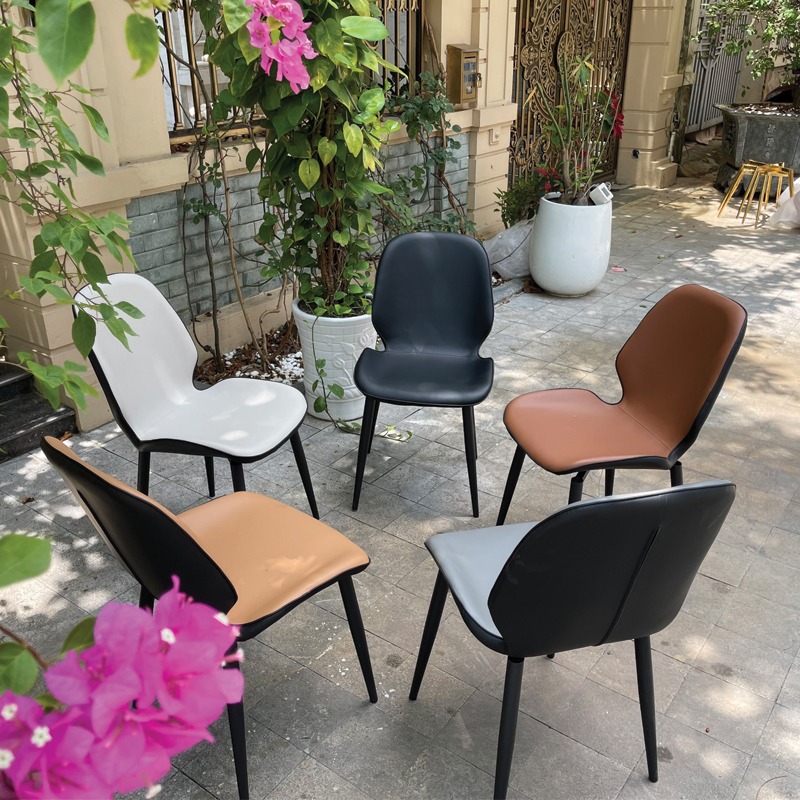 Ghế ăn Nordic bọc da chân sắt giá tốt nhất GA664
