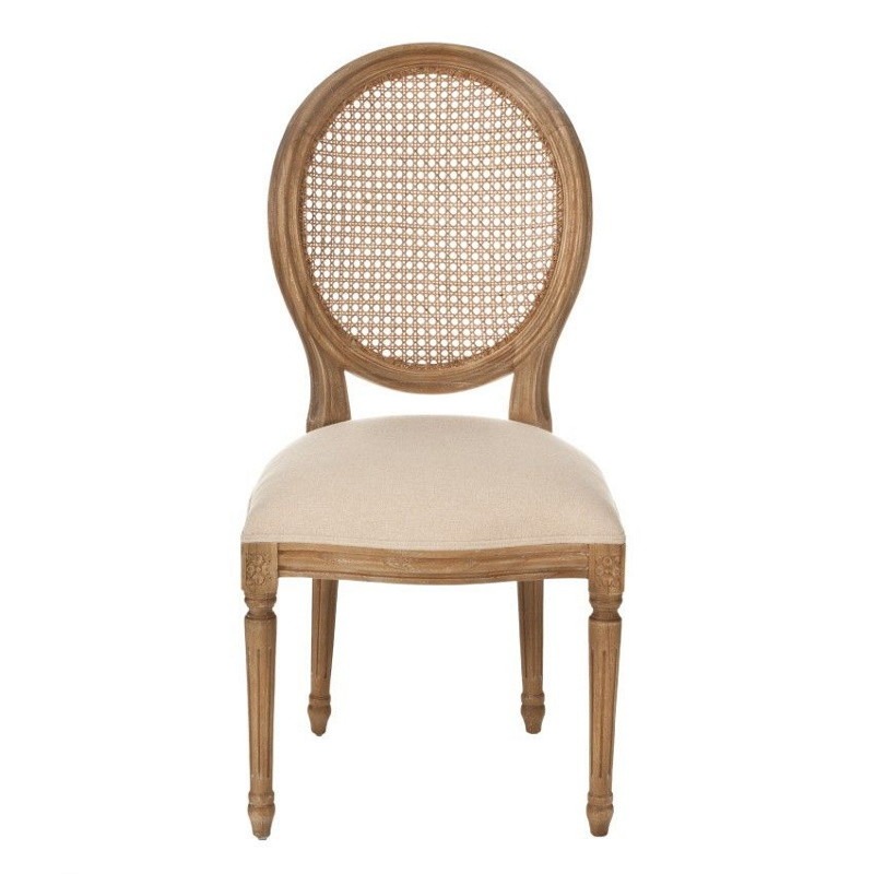 Ghế Louis khung gỗ Sồi kết hợp nệm da cao cấp GA693