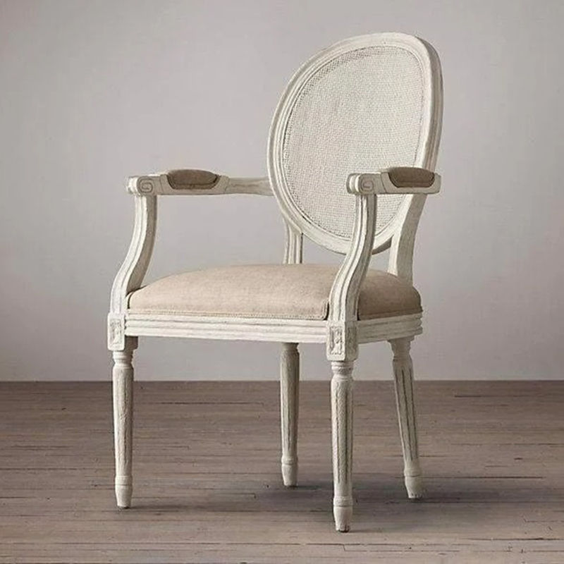 Ghế Louis XV có tay gỗ sồi cao cấp sang trọng GA868