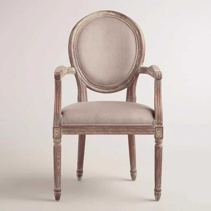 Ghế Louis XV có tay gỗ sồi cao cấp sang trọng GA868
