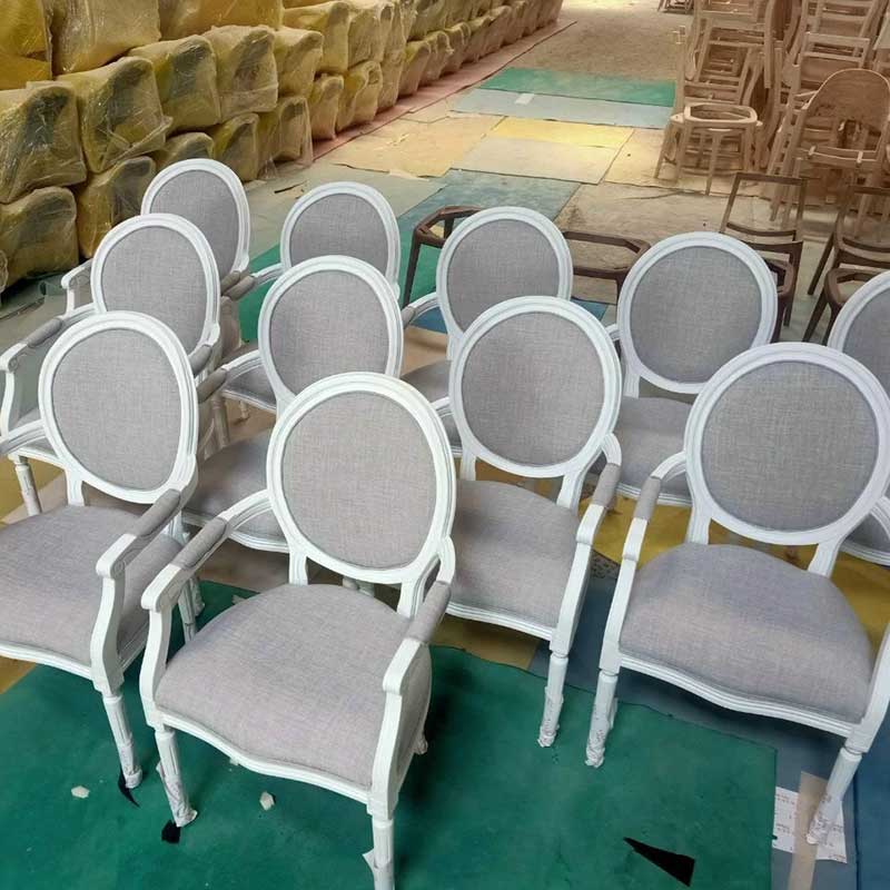 Ghế Louis XV có tay gỗ sồi cao cấp sang trọng GA868