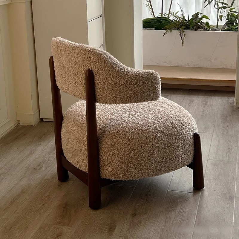 Ghế sofa thư giãn gỗ tần bì vải lông cừu cao cấp GG271