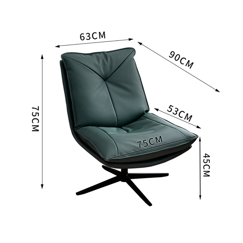 Ghế bành Arm Chair thư giãn chân xoay nệm da GG252