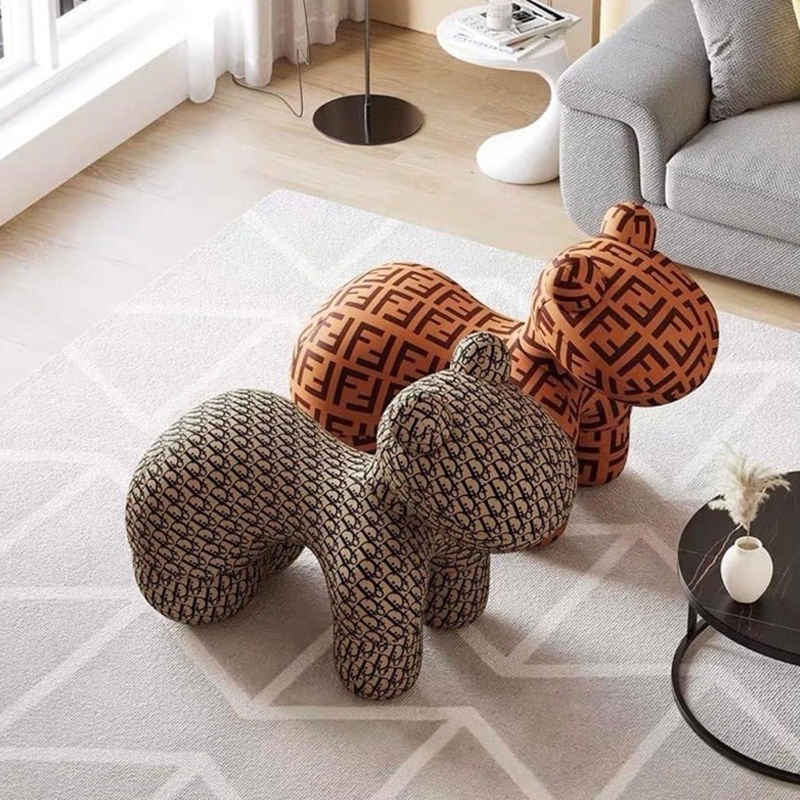 Ghế Pony Chair, ghế Fendi Chair hình thú cao cấp Decor phòng khách phòng ngủ GG244