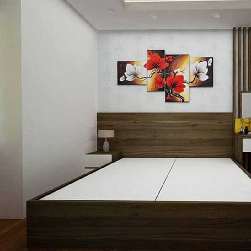 Giường ngủ gỗ công nghiệp MDF giá rẻ GN066